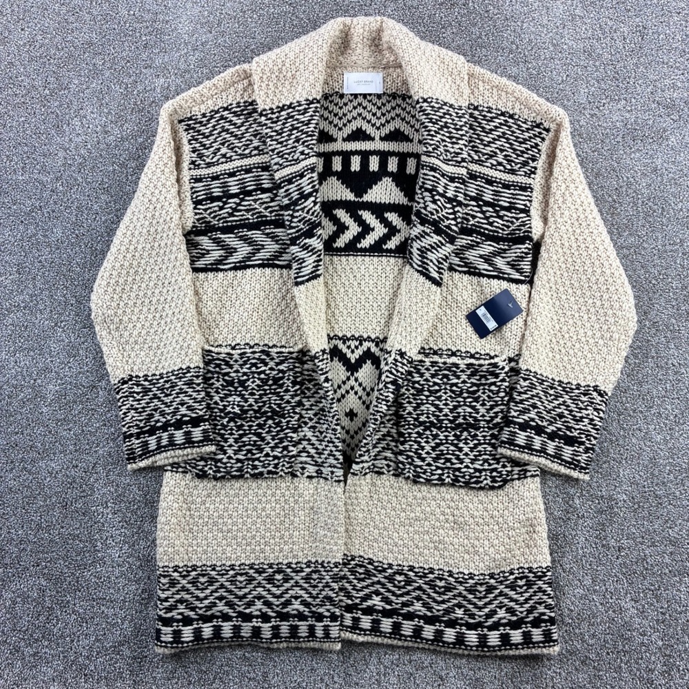 NEW Lucky Brand Fair Isle Coatigan Cardigan Sweater Women's Small Knit 7W52648